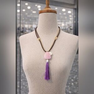 Beautiful stone tassel necklace